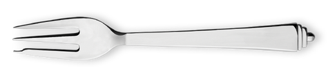 a traditional, asymmetrical cake fork